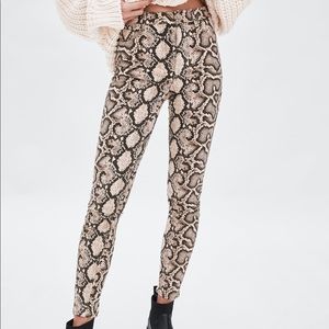 Snake design jeans